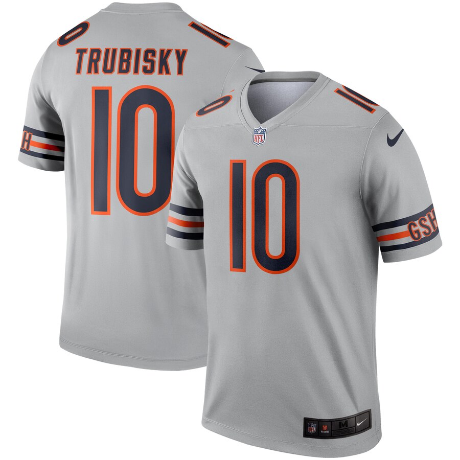 Men Chicago Bears #10 Trubisky Grey Nike Limited NFL Jerseys->new york jets->NFL Jersey